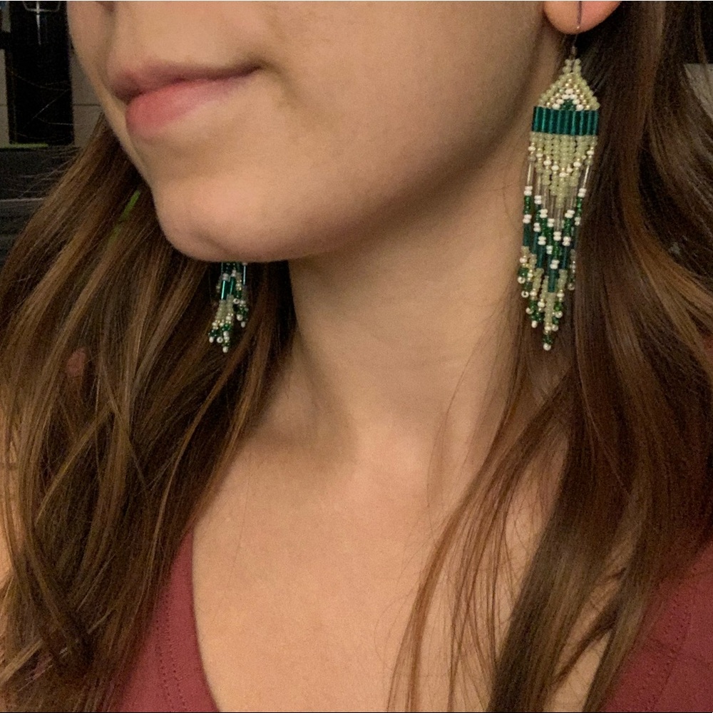 Hand beaded earrings